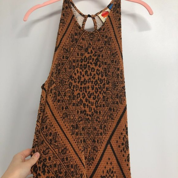 Farm Rio for Anthropologie Alyse brown black midi dress XL - Picture 9 of 16